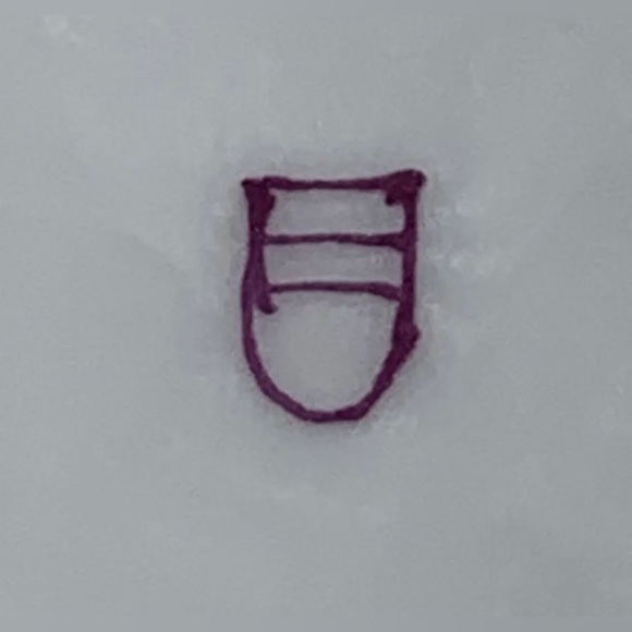 Royal Vienna Floral Soup Plate  1744-1749 ? Bindenschild Red Shield Antique - Picture 3 of 11